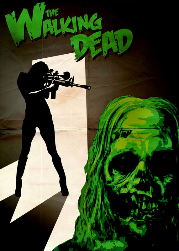 The Walking Dead 1970's Movie Poster - LacossDesigns.com